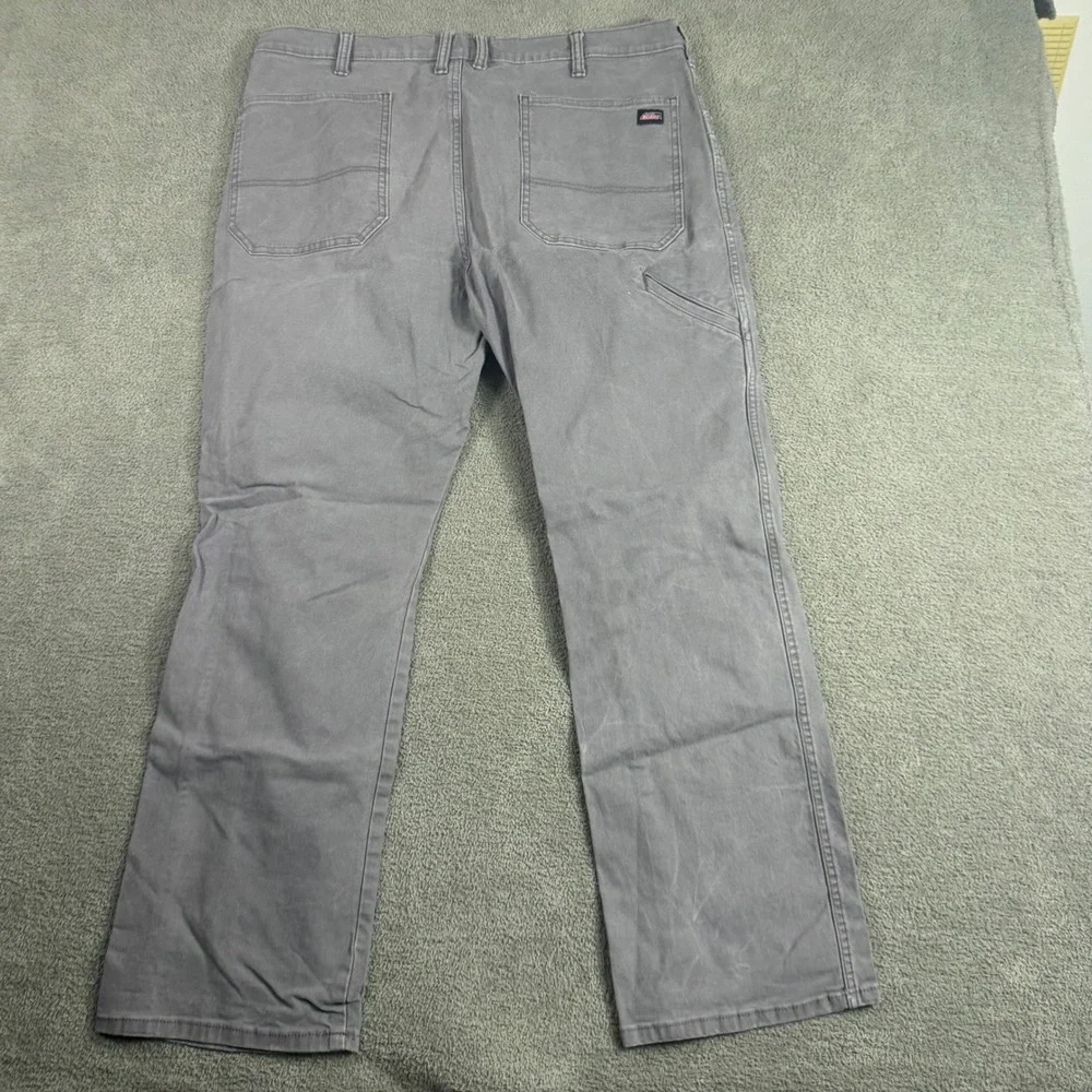 Dickies Mens Gray Carpenter Workwear Utility Pants 40x32 Stretch Cotton RN20697